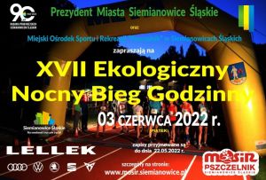 Plakat zapraszający do udziału w XVII Ekologicznym Nocnym Biegu Godzinnym., autor: Wiesław Stręk